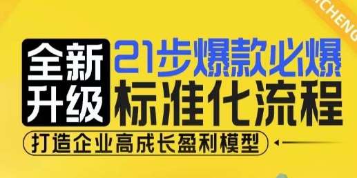 21步爆款必爆标准化流程，全新升级，打造企业高成长盈利模型-问小徐资源库