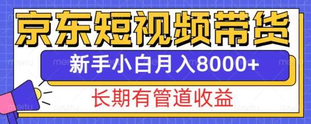 京东短视频带货新玩法，长期管道收益，新手也能月入8000+-问小徐资源库