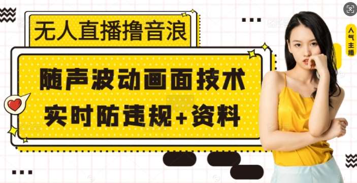 无人直播撸音浪+随声波动画面技术+实时防违规+资料【揭秘】-问小徐资源库