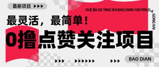 【0撸】最新点赞关注小项目，1毛起赚，1块起提-问小徐资源库