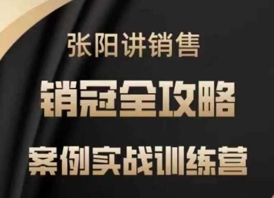 张阳讲销售实战训练营，​案例实战训练，销冠全攻略-问小徐资源库