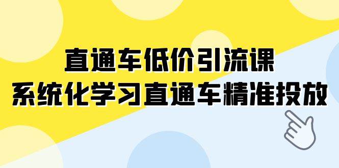 （7698期）直通车-低价引流课，系统化学习直通车精准投放（14节课）-问小徐资源库