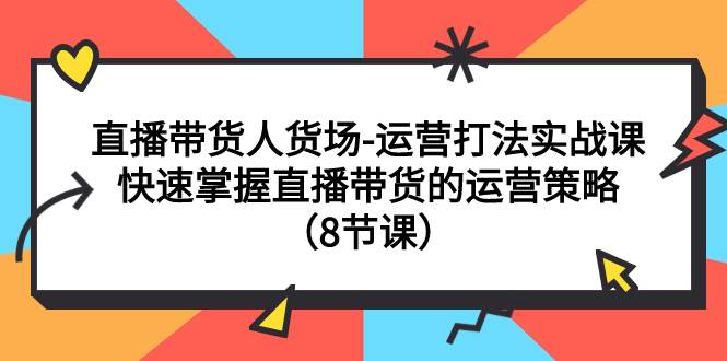 （7672期）直播带货人货场-运营打法实战课：快速掌握直播带货的运营策略（8节课）-问小徐资源库