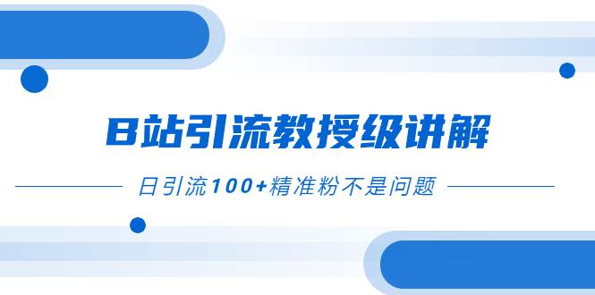 （7997期）B站引流教授级讲解，细节满满，日引流100+精准粉不是问题-问小徐资源库