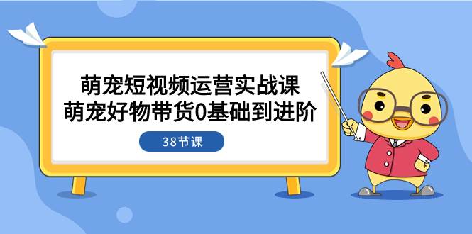 （7915期）萌宠·短视频运营实战课：萌宠好物带货0基础到进阶（38节课）-问小徐资源库