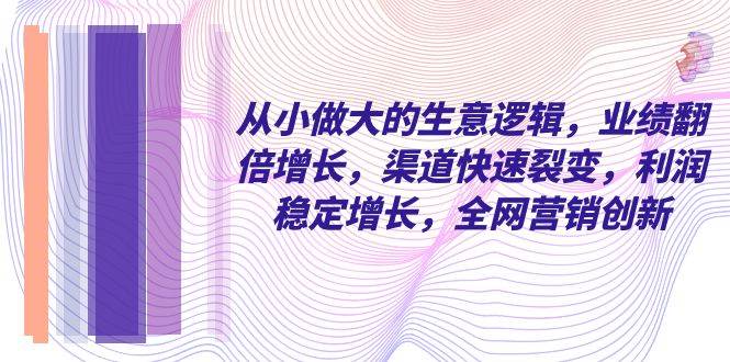 （8044期）从小 做大的生意逻辑，业绩翻倍增长，渠道快速裂变，利润稳定增长，全网...-问小徐资源库