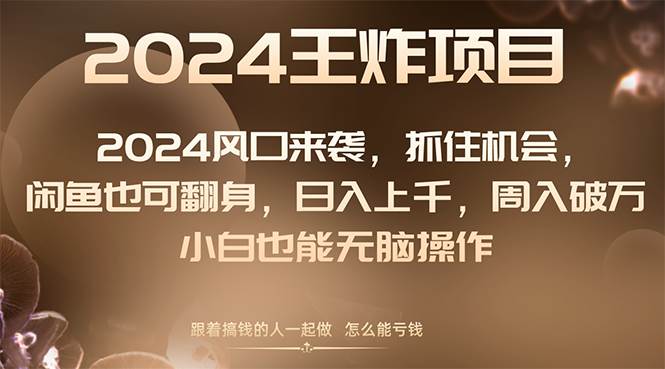 （8401期）2024风口项目来袭，抓住机会，闲鱼也可翻身，日入上千，周入破万，小白...-问小徐资源库