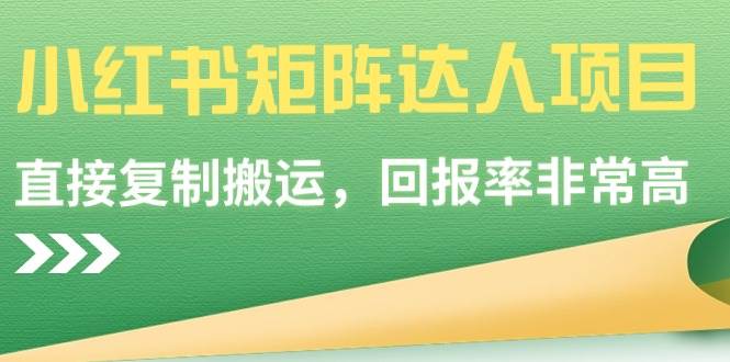 （9019期）小红书矩阵达人项目，直接复制搬运，回报率非常高-问小徐资源库