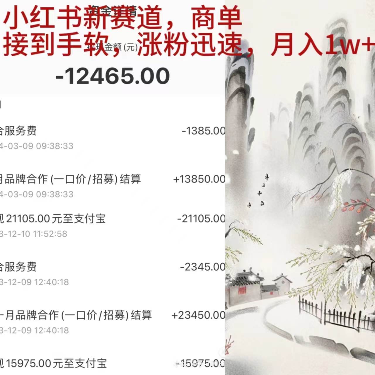 （9436期）小红书新赛道，商单接到手软，涨粉迅速，月入1w+-问小徐资源库