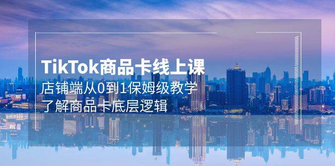 （9843期）Tk商品卡线上课，店铺端从0到1保姆级教学，了解商品卡底层逻辑（20节）-问小徐资源库