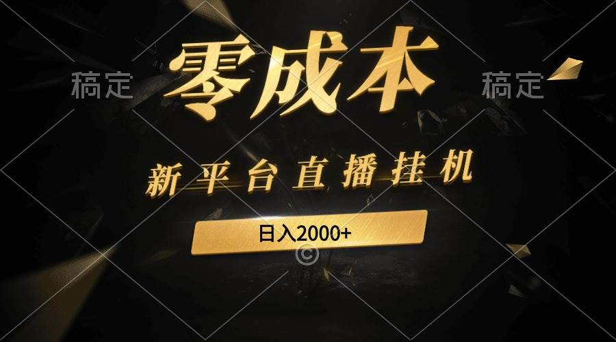 （9841期）新平台直播挂机最新玩法，0成本，不违规，日入2000+-问小徐资源库