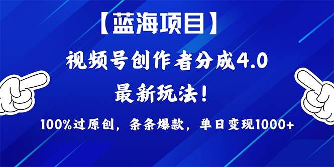 （9777期）2024蓝海项目视频号，最新方法， 100%过原创，条条爆款，单日变现1K+，...-问小徐资源库