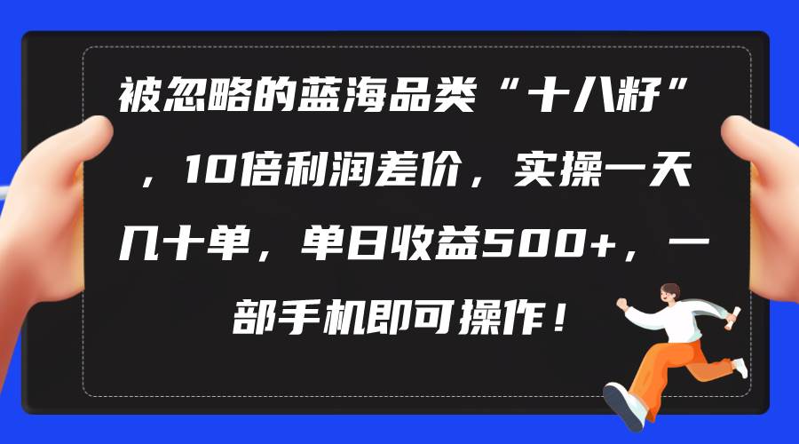 （10696期）被忽略的蓝海品类“十八籽”，10倍利润差价，实操一天几十单 单日收益500+-问小徐资源库