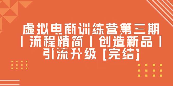 （10960期）虚拟电商训练营第三期丨流程精简丨创造新品丨引流升级 [完结]-问小徐资源库