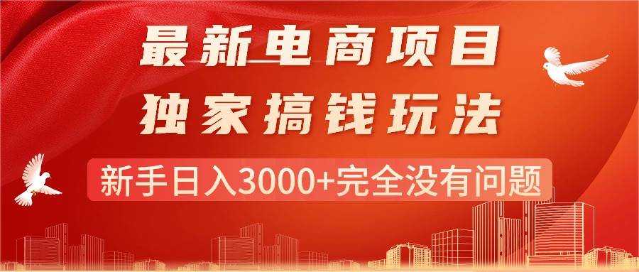 （11101期）最新电商项目-搞钱玩法，新手日入3000+完全没有问题-问小徐资源库