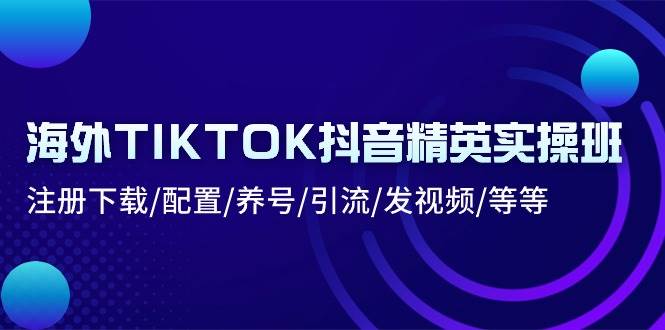 （10998期）海外TIKTOK抖音精英实操班：注册下载/配置/养号/引流/发视频/等等-问小徐资源库