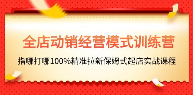 （11460期）全店动销-经营模式训练营，指哪打哪100%精准拉新保姆式起店实战课程-问小徐资源库