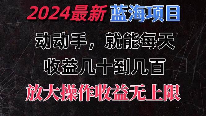 （11470期）有手就行的2024全新蓝海项目，每天1小时收益几十到几百，可放大操作收...-问小徐资源库