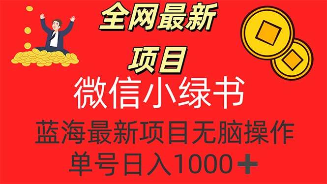 （12163期）全网最新项目，微信小绿书，做第一批吃肉的人，一天十几分钟，无脑单号...-问小徐资源库