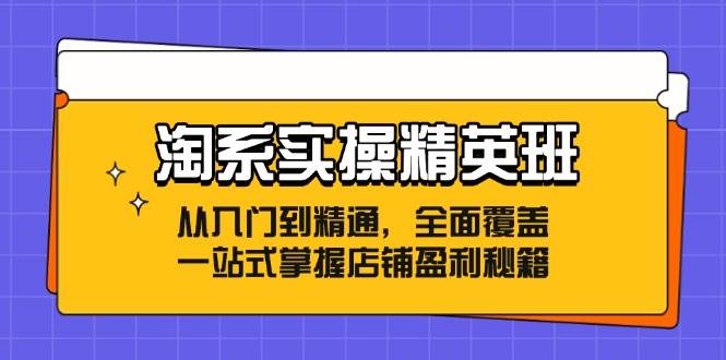 （12276期）淘系实操精英班：从入门到精通，全面覆盖，一站式掌握店铺盈利秘籍-问小徐资源库