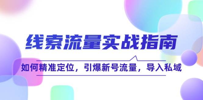 （12382期）线 索 流 量-实战指南：如何精准定位，引爆新号流量，导入私域-问小徐资源库