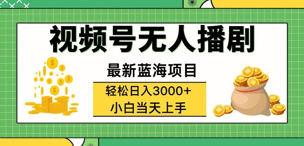 （12128期）视频号无人播剧，轻松日入3000+，最新蓝海项目，拉爆流量收益，多种变...-问小徐资源库