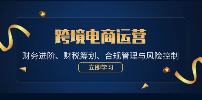 （12592期）跨境电商运营：财务进阶、财税筹划、合规管理与风险控制-问小徐资源库