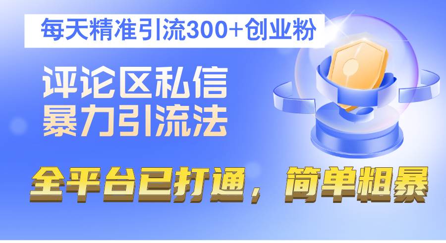 （12714期）评论区私信暴力引流法，每天精准引流300+创业粉，全平台已打通，简单粗暴-问小徐资源库