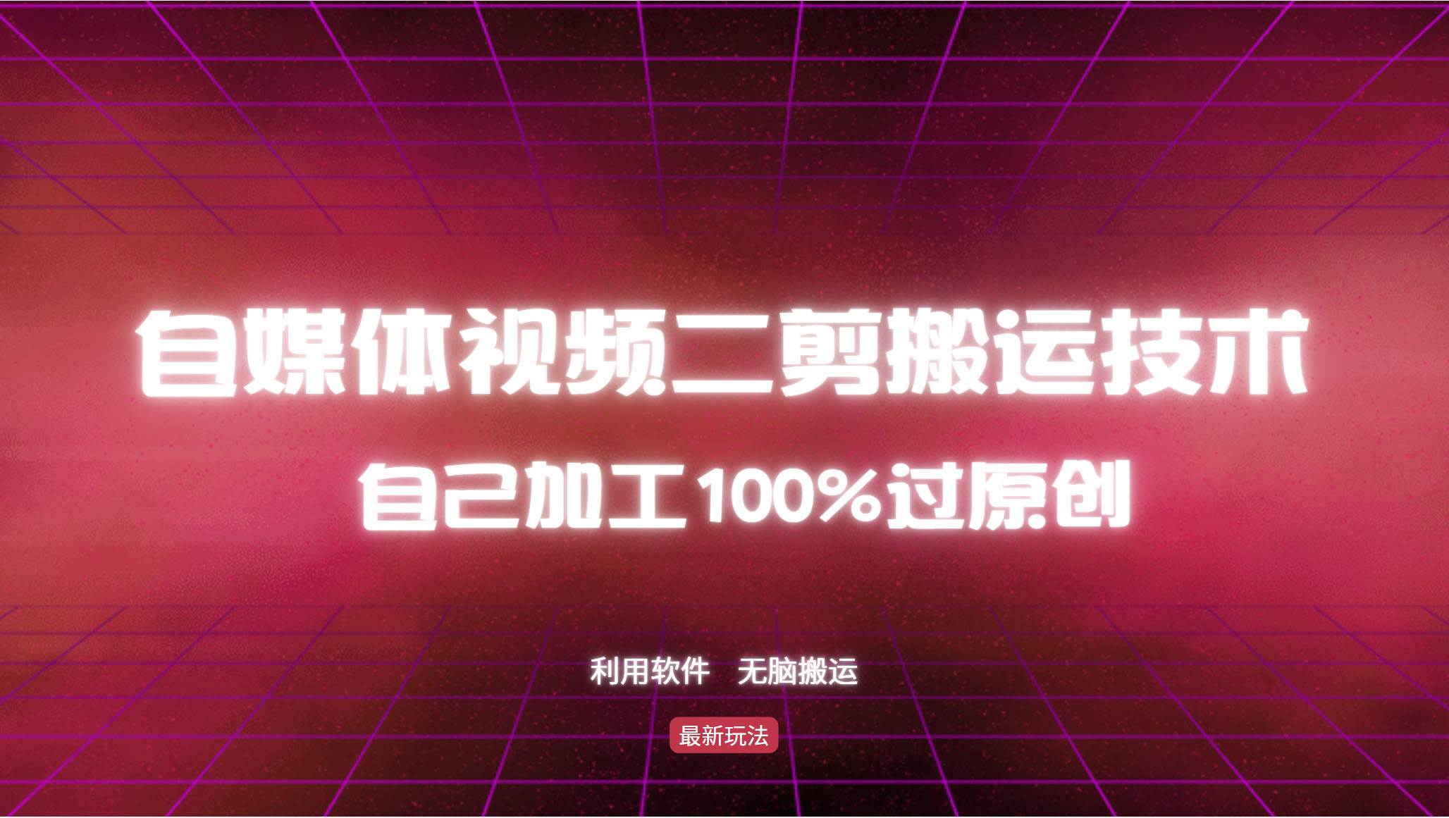 （12995期）详细教你自媒体视频二剪搬运技术，自己加工100%过原创，无脑搬运-问小徐资源库