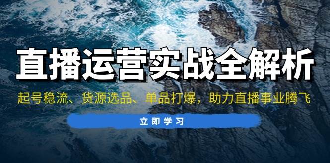 （13294期）直播运营实战全解析：起号稳流、货源选品、单品打爆，助力直播事业腾飞-问小徐资源库