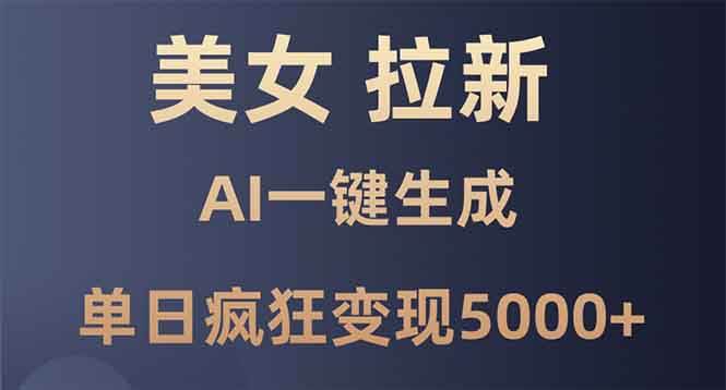 （13866期）美女暴力拉新，通过AI一键生成，单日疯狂变现5000+，纯小白一学就会！-问小徐资源库