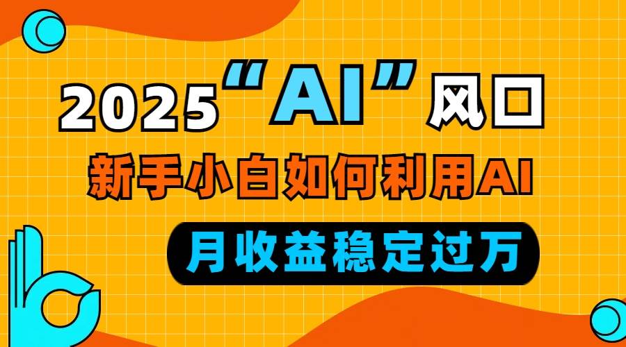 （13821期）2025“ AI ”风口，新手小白如何利用ai，每月收益稳定过万-问小徐资源库