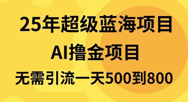 （13746期）25年超级蓝海项目一天800+，半搬砖项目，不需要引流-问小徐资源库