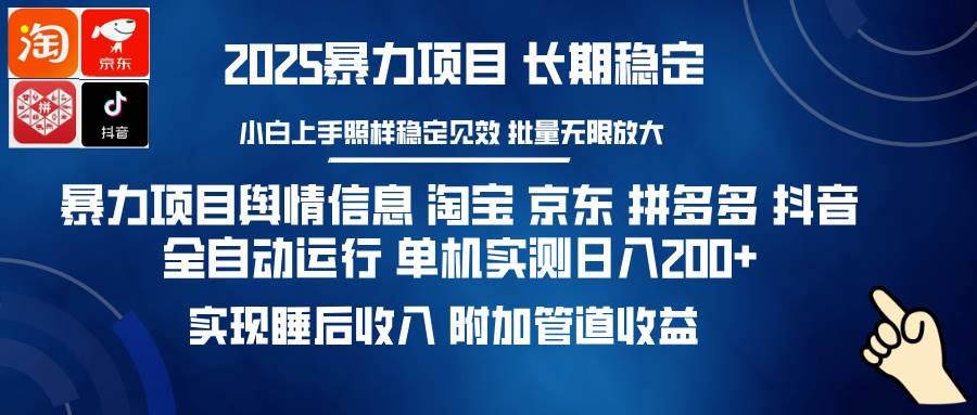 （14244期）暴力项目舆情信息 淘宝 京东 拼多多 抖音全自动运行 单机日入200+ 实现...-问小徐资源库