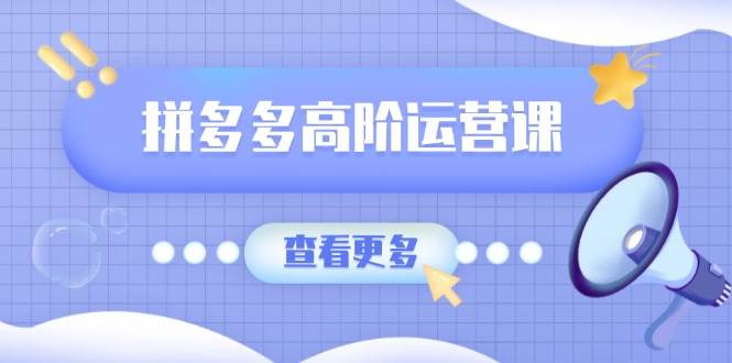 （14327期）拼多多高阶运营课：极致群爆款玩法，轻付费无尽复制，打造单品爆款之路-问小徐资源库