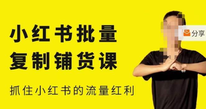 张宾·小红书批量复制铺货课，小红书0-1快速起号变现玩法，抓住小红书的流量红利（更新2023年3月）-问小徐资源库