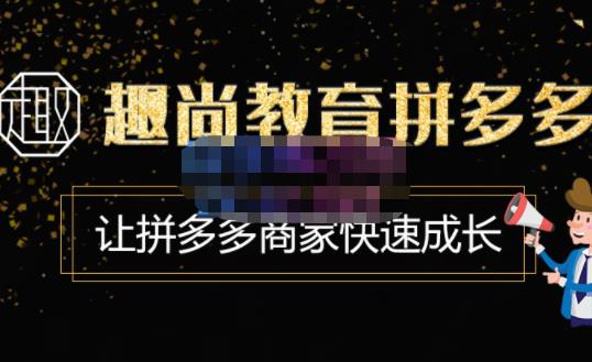 趣尚教育·拼多多运营实操VIP特训营，让拼多多商家快速成长-价值3180元-问小徐资源库