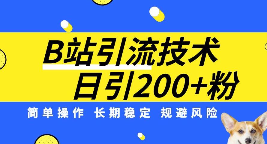 B站引流技术：每天引流200精准粉，简单操作，长期稳定，规避风险-问小徐资源库