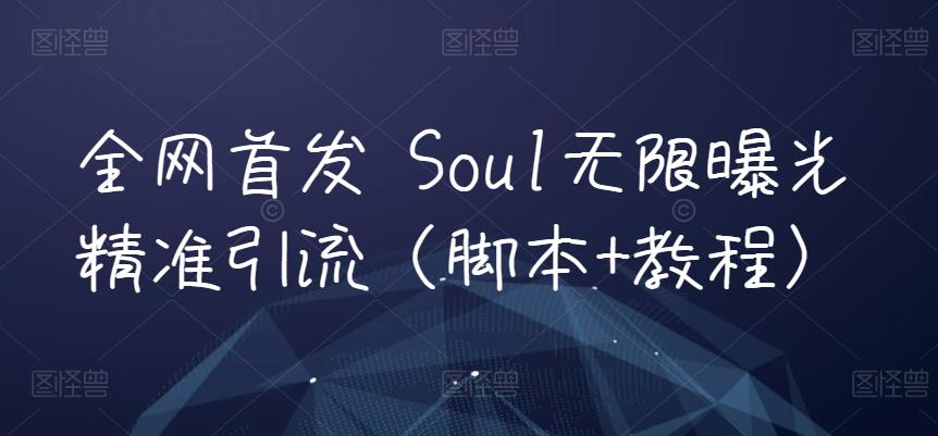 全网首发 Soul无限曝光精准引流（脚本+教程）-问小徐资源库