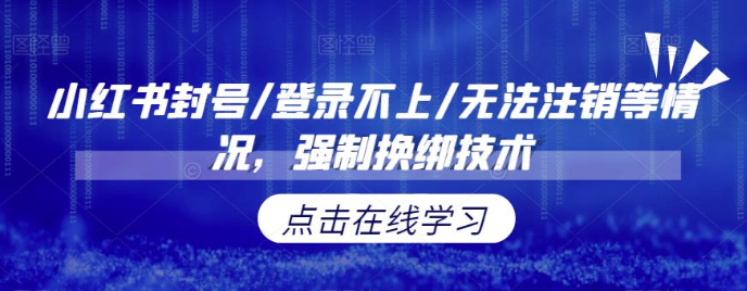 小红书封号/登录不上/无法注销等情况，强制换绑技术【修正】-问小徐资源库