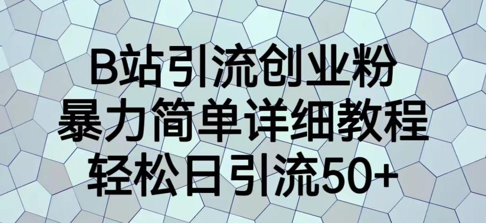 B站引流创业粉，暴力简单详细教程，轻松日引流50+【揭秘】-问小徐资源库