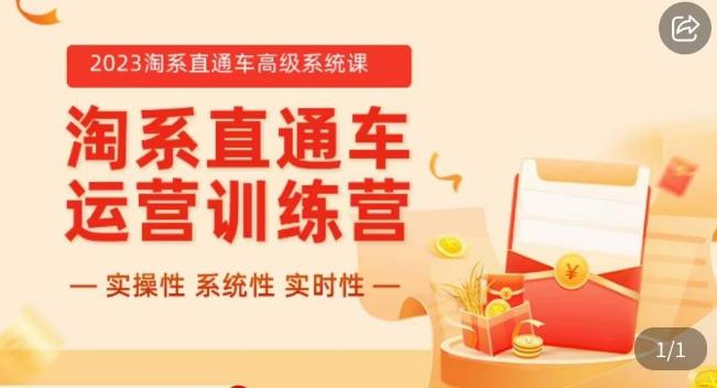 冠东·2023淘系直通车高级系统课，​实操性，系统性，实时性，直通车完整体系教学-问小徐资源库