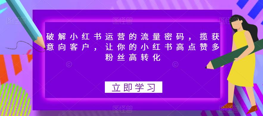 破解小红书运营的流量密码，揽获意向客户，让你的小红书高点赞多粉丝高转化-问小徐资源库