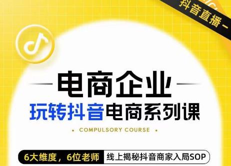 玺承·电商企业玩转抖音电商系列课，6大维度，6位老师，线上揭秘抖音商家入局SOP-问小徐资源库