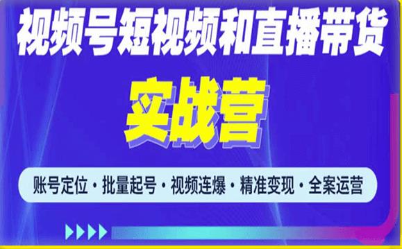 2023最新微信视频号引流和变现全套运营实战课程，小白也能玩转视频号短视频和直播运营-问小徐资源库